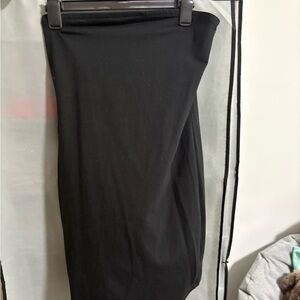 Wild Fable Black Asymmetrical Midi Pencil Dress